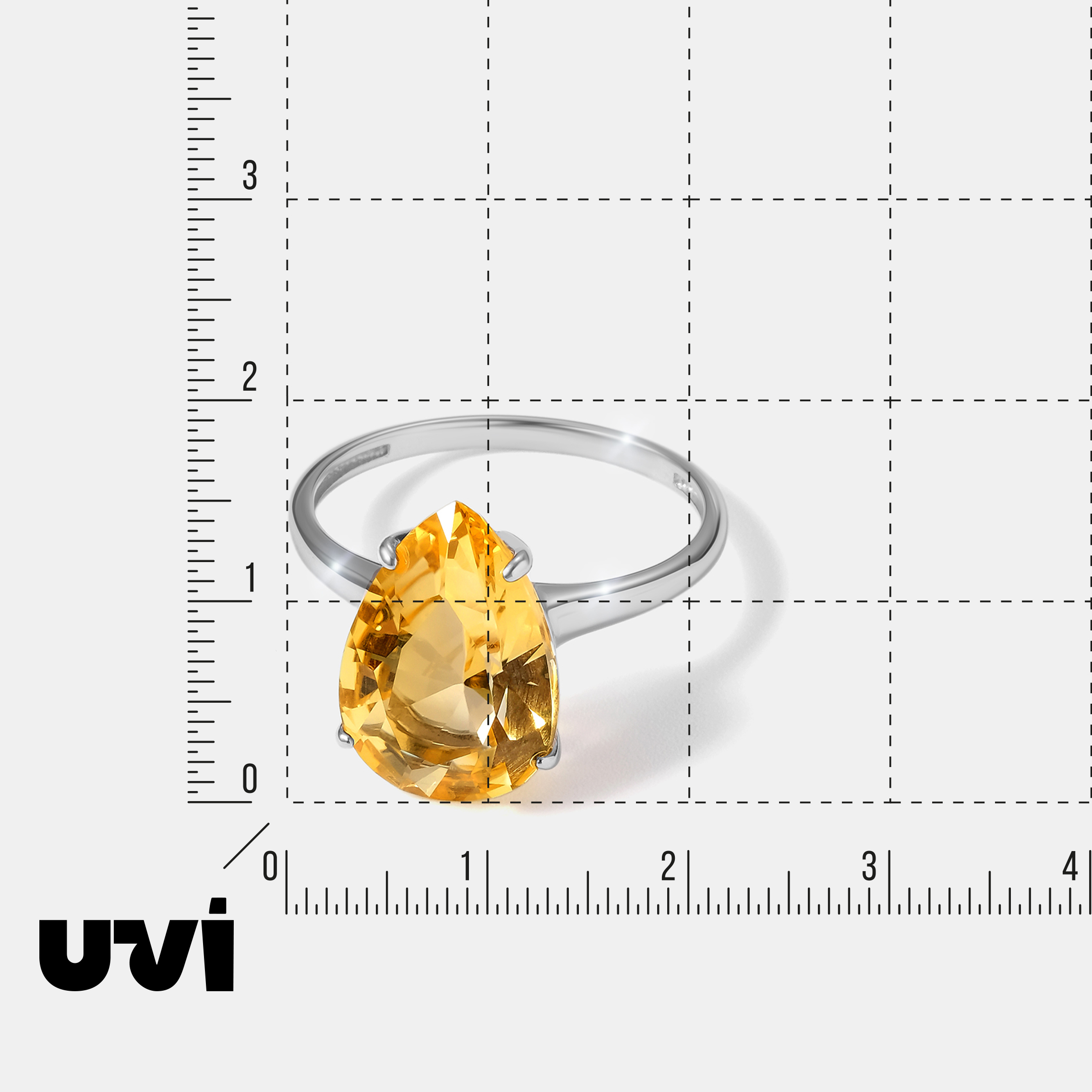 Серебряное кольцо с цитрином