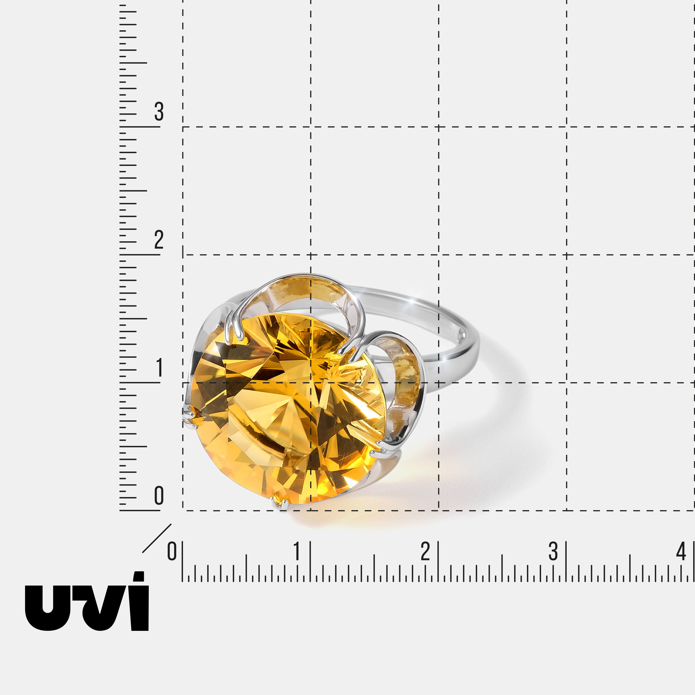 Серебряное кольцо с цитрином