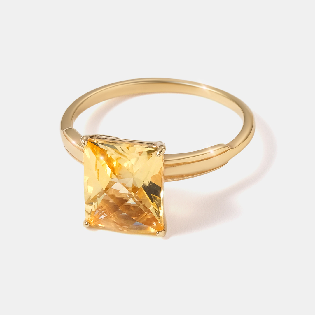 Серебряное кольцо с цитрином