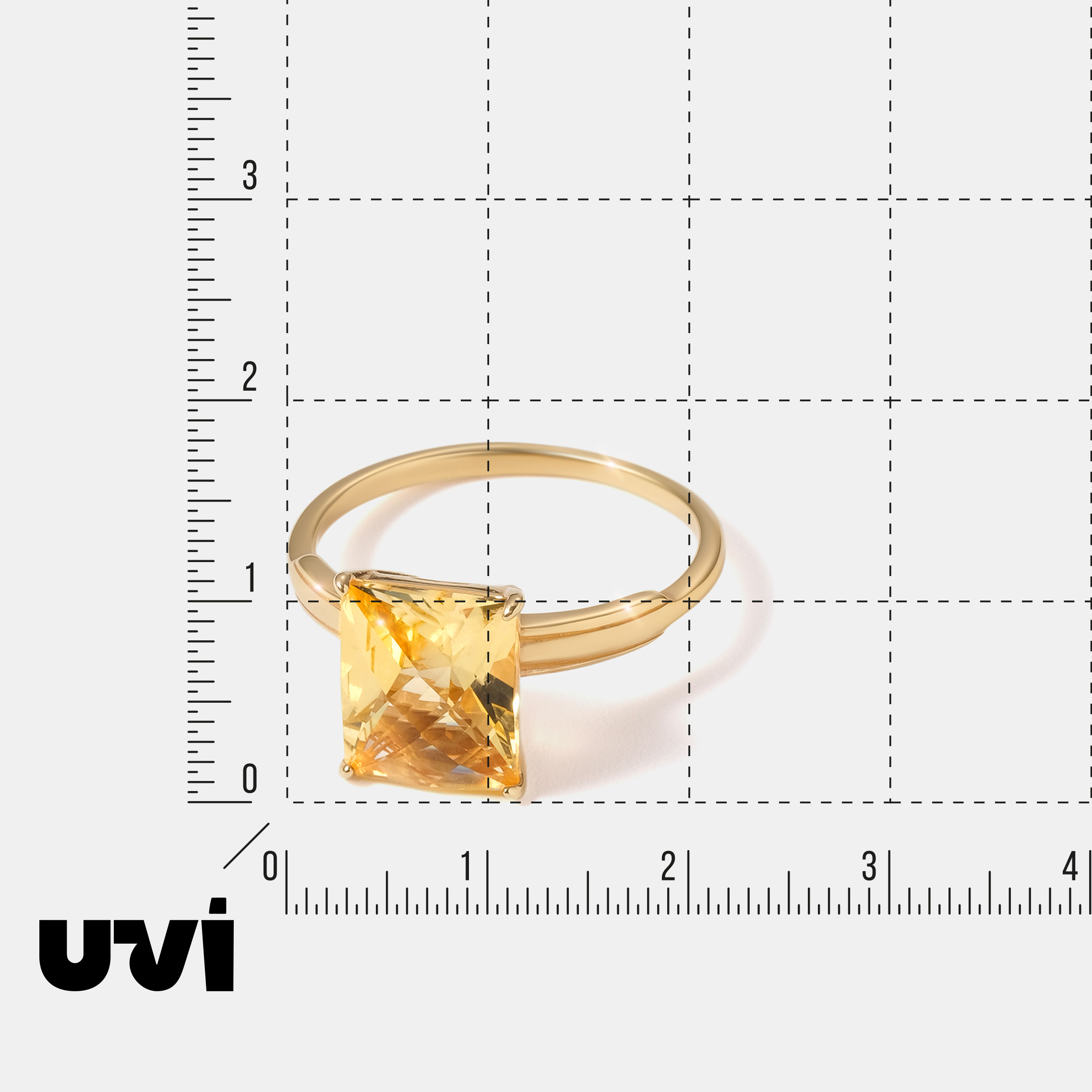 Серебряное кольцо с цитрином