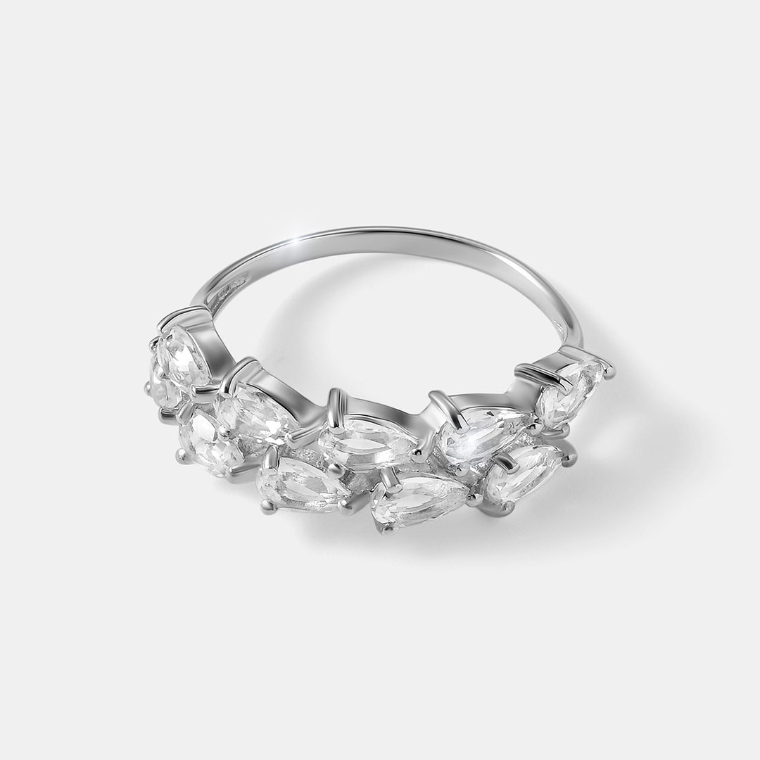 Серебряное кольцо с горным хрусталем
