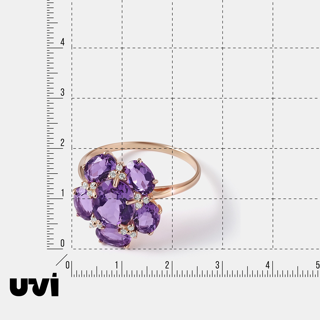 Серебряное кольцо с аметистами