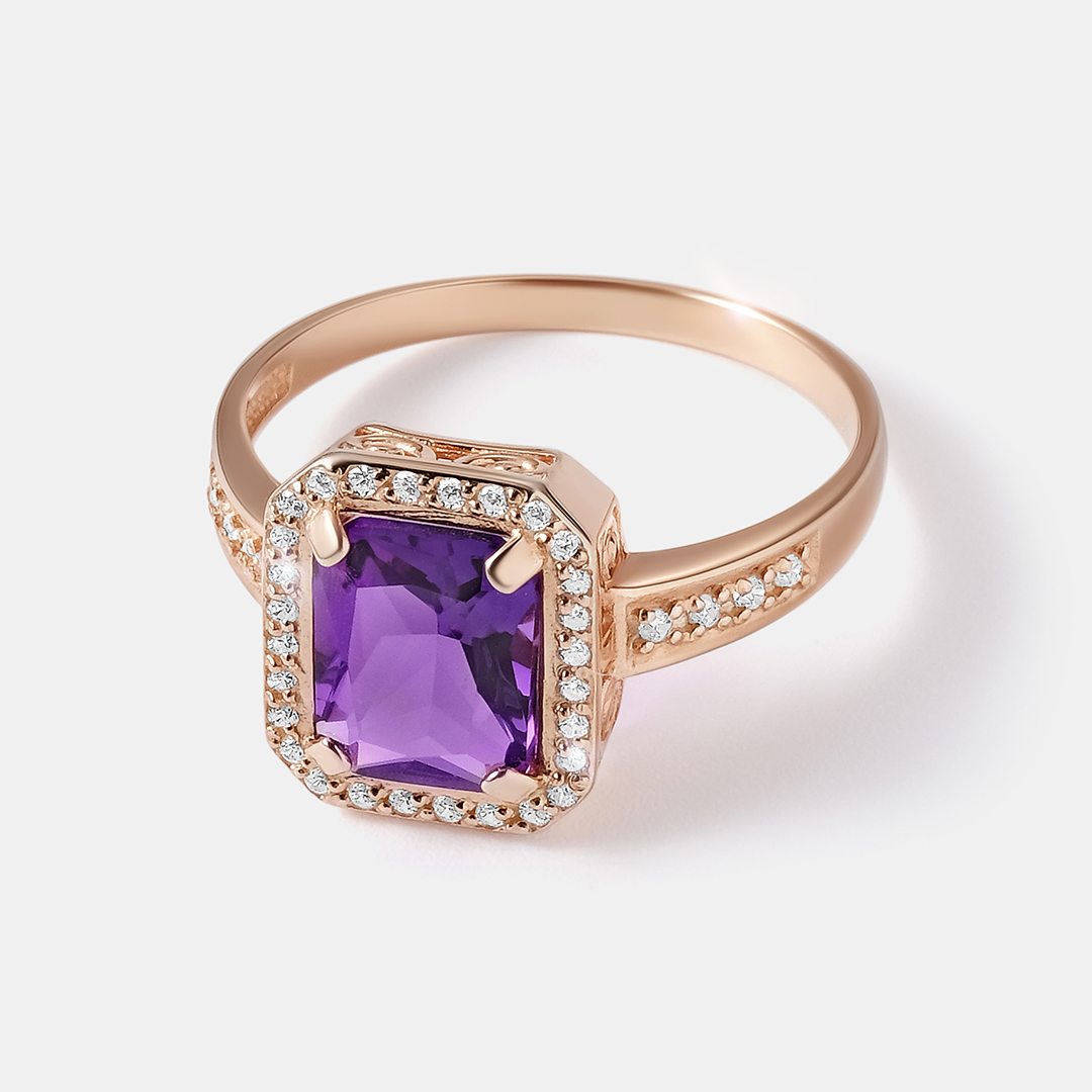 Серебряное кольцо с аметистом