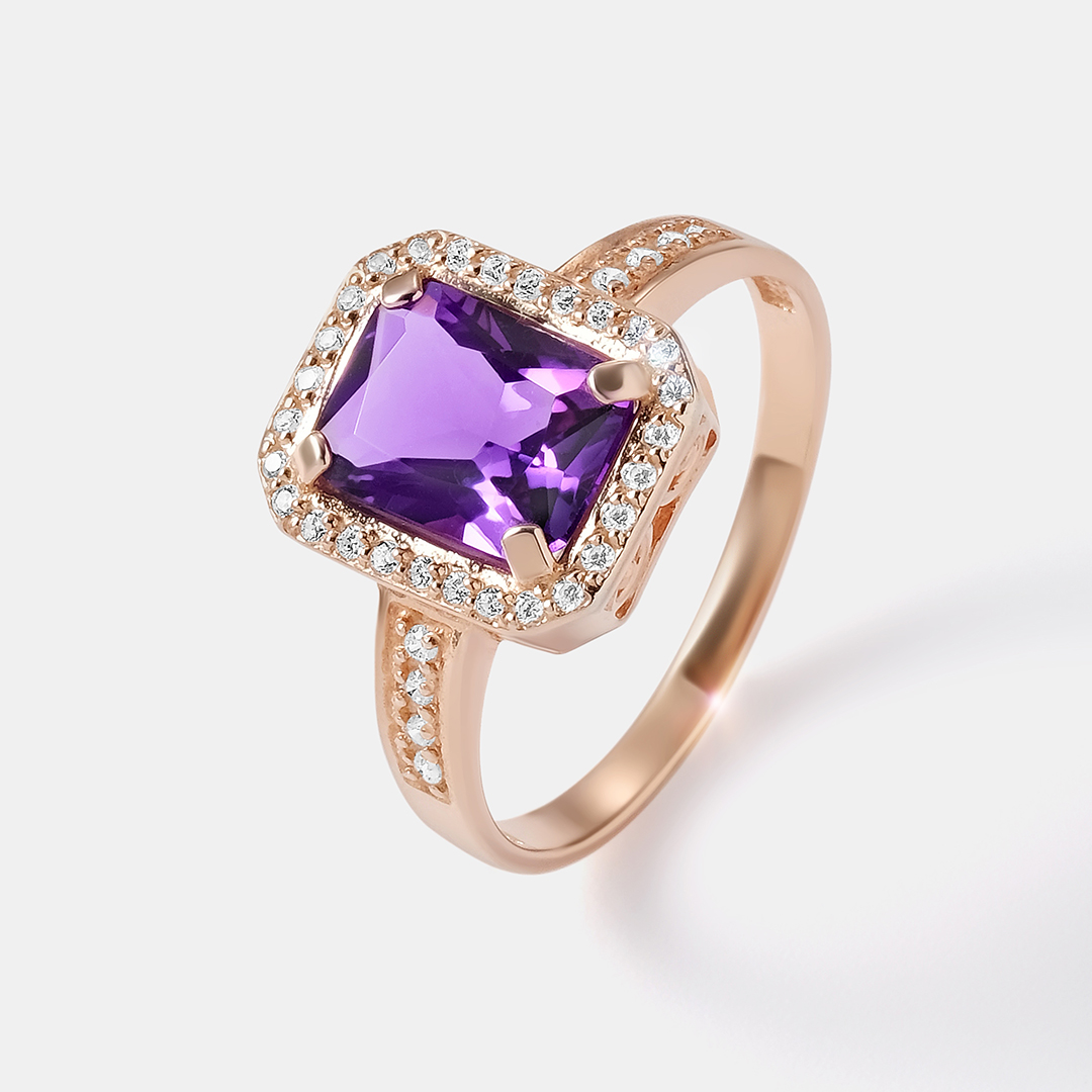 Серебряное кольцо с аметистом