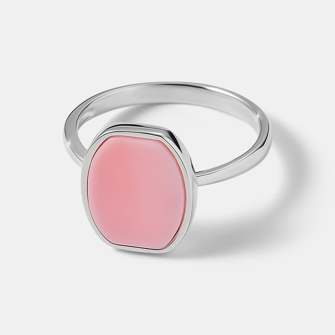 Серебряное кольцо с кораллом