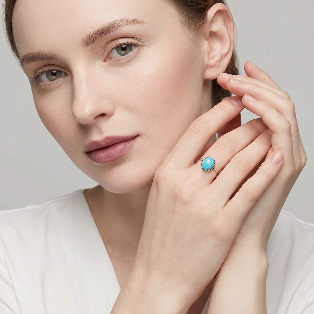 Серебряное кольцо с бирюзой