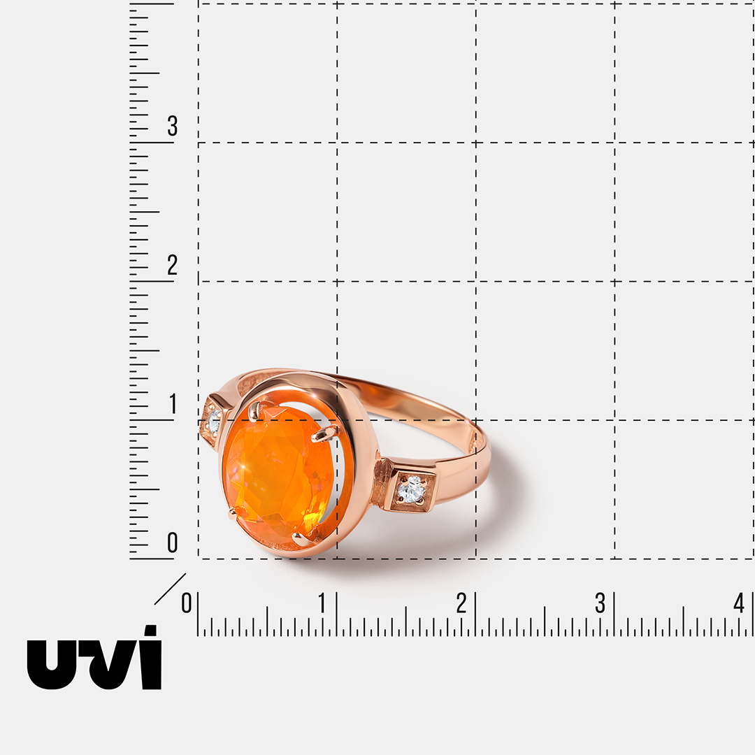 Серебряное кольцо с огненным опалом