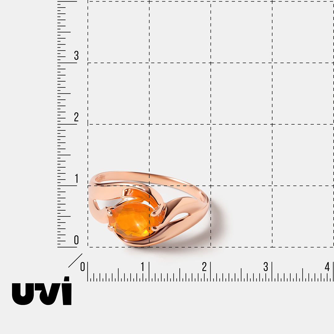Серебряное кольцо с огненным опалом