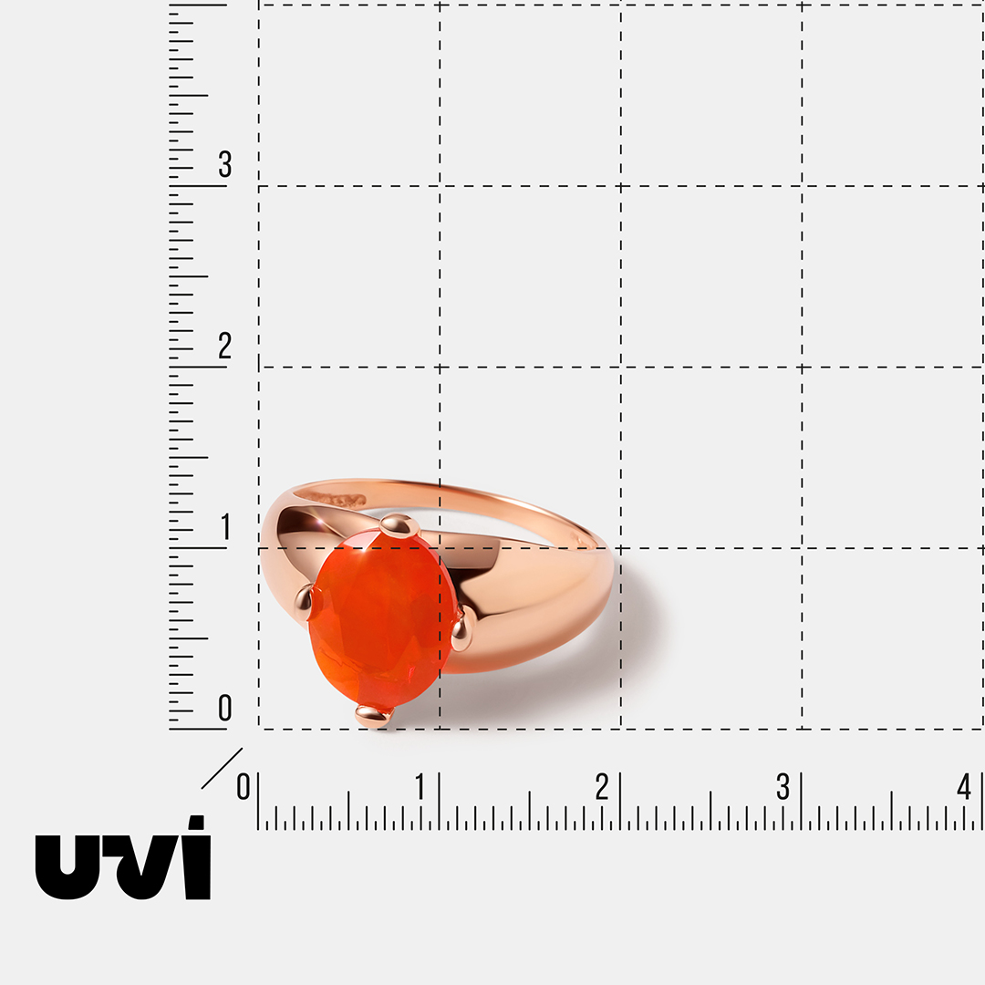 Серебряное кольцо с огненным опалом