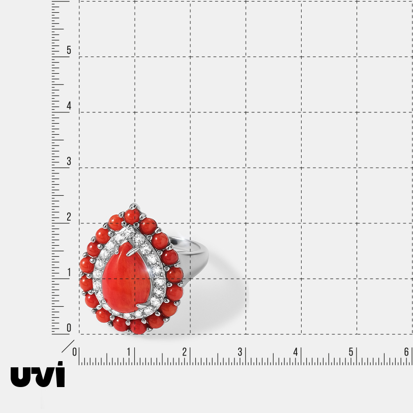 Серебряное кольцо с кораллвми Салмон