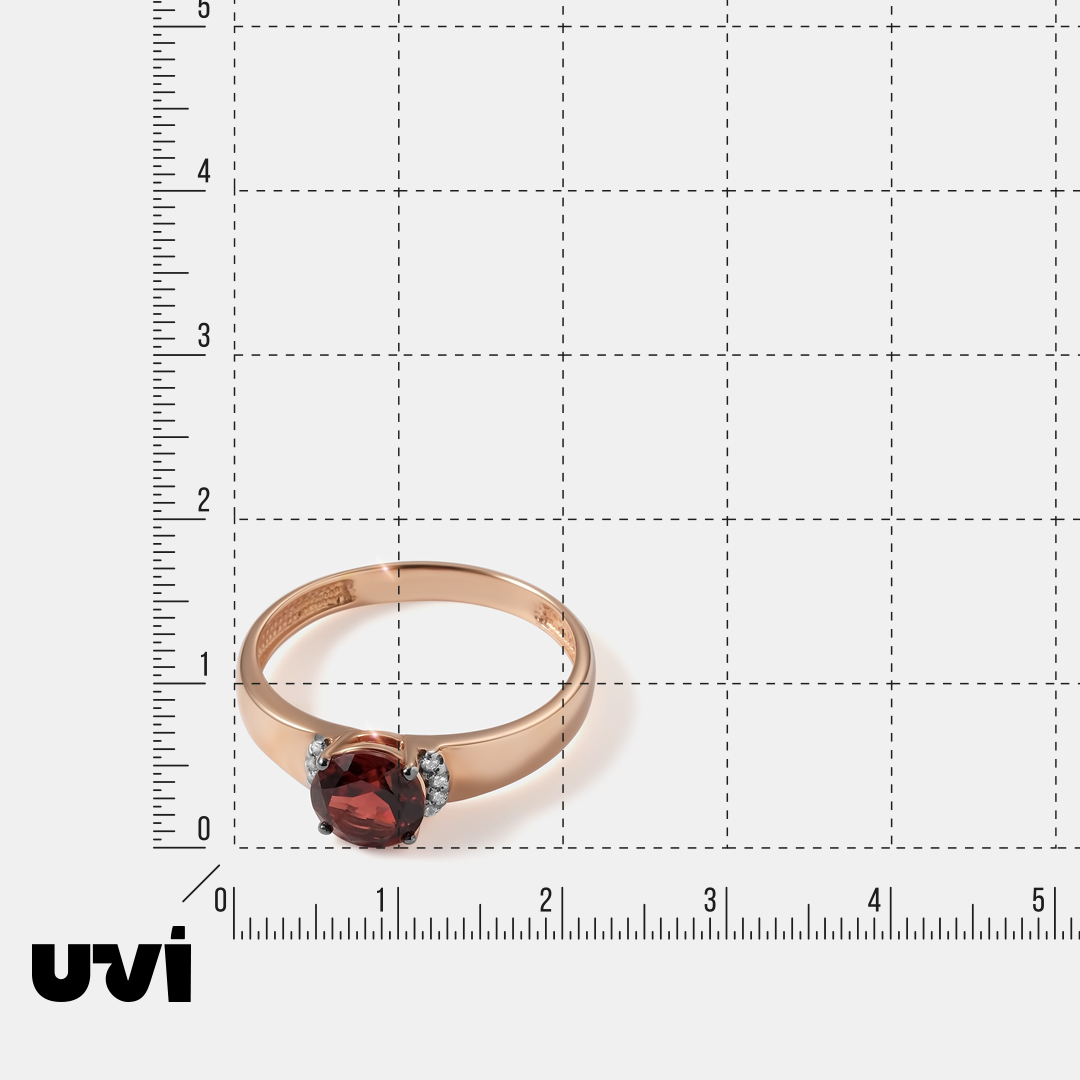 Серебряное кольцо с гранатом