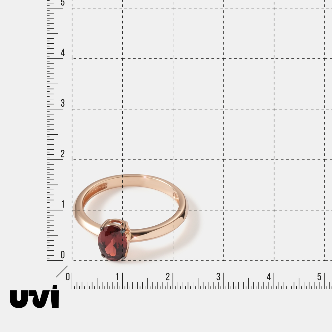Серебряное кольцо с гранатом