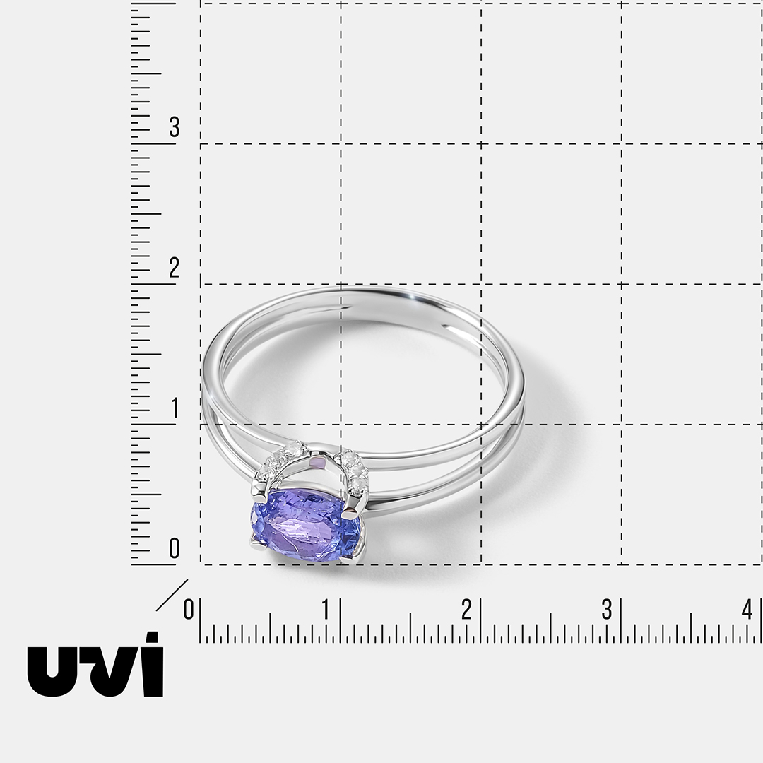 Серебряное кольцо с танзанитом