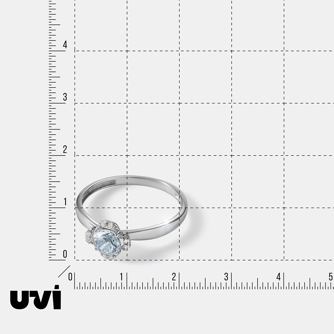 Серебряное кольцо с аквамарином
