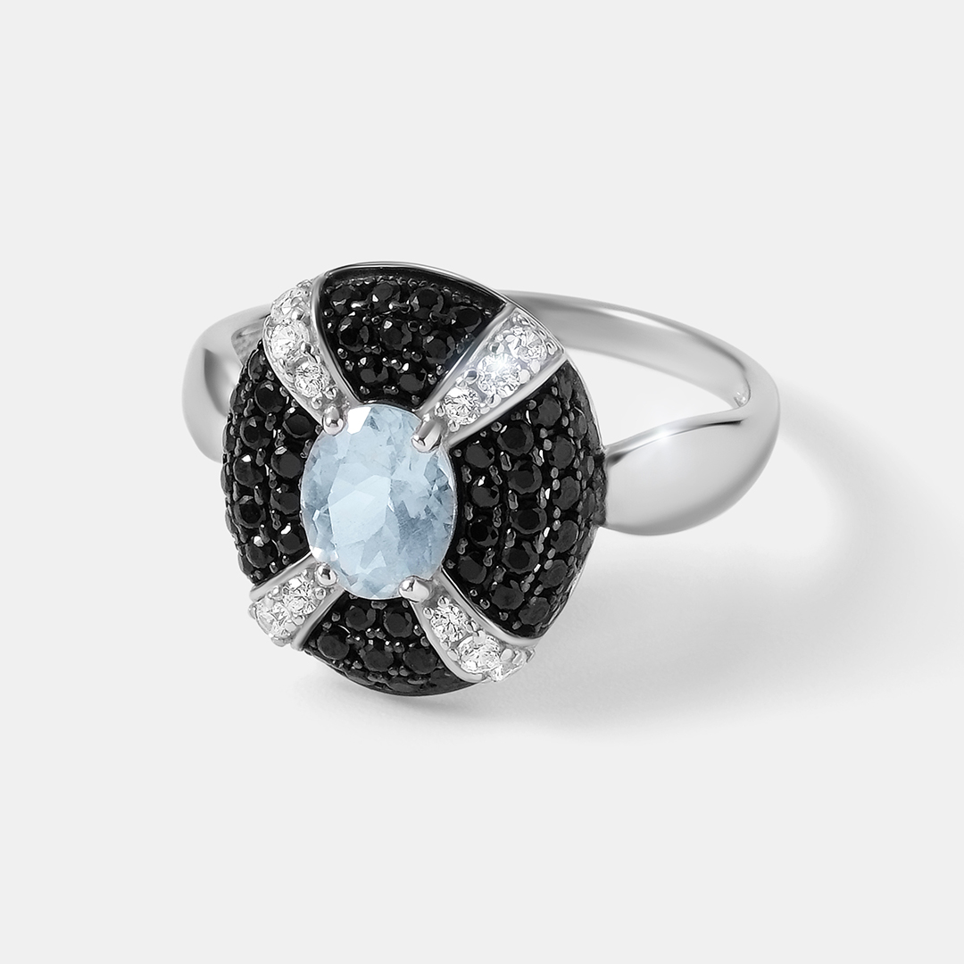 Серебряное кольцо с аквамарином
