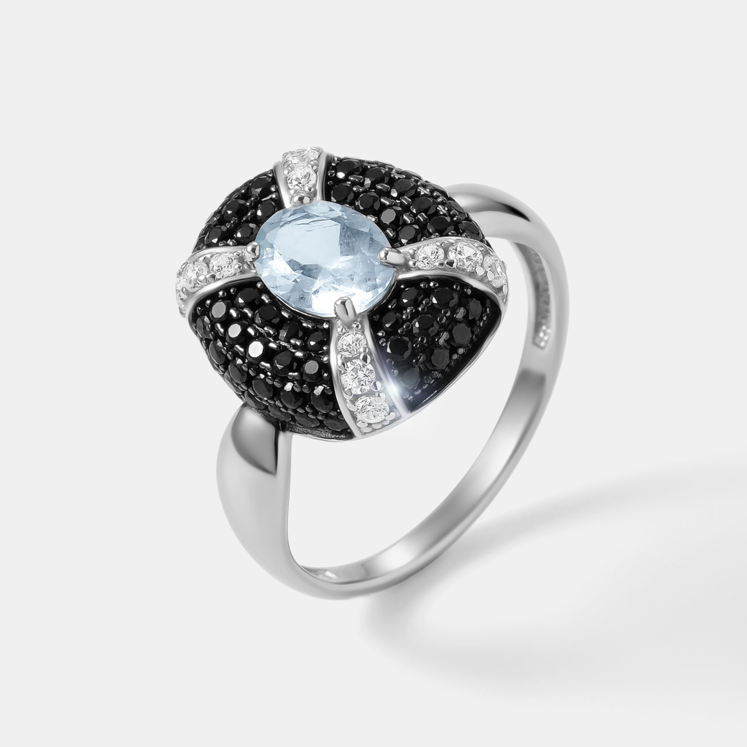 Серебряное кольцо с аквамарином