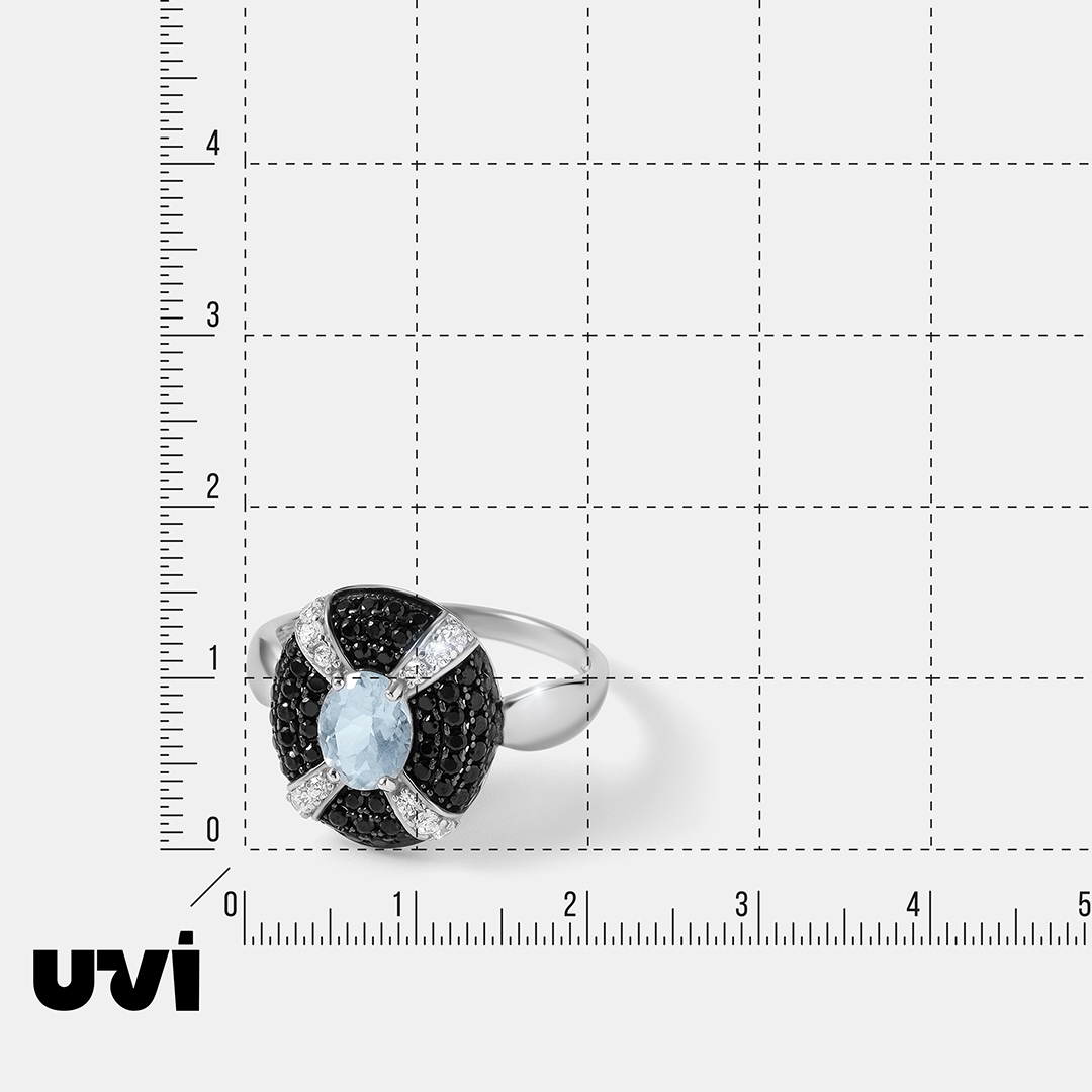 Серебряное кольцо с аквамарином