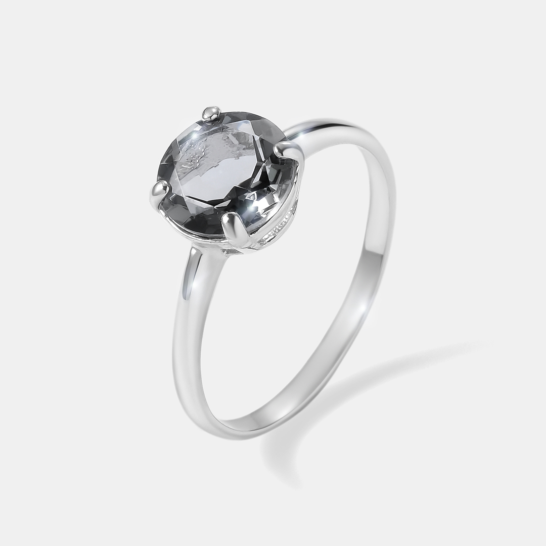 Серебряное кольцо с горным хрусталем