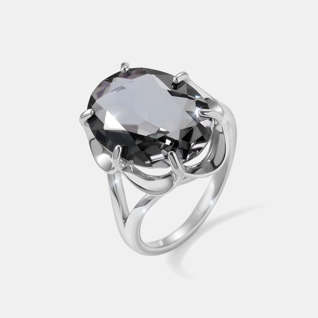 Серебряное кольцо с горным хрусталем
