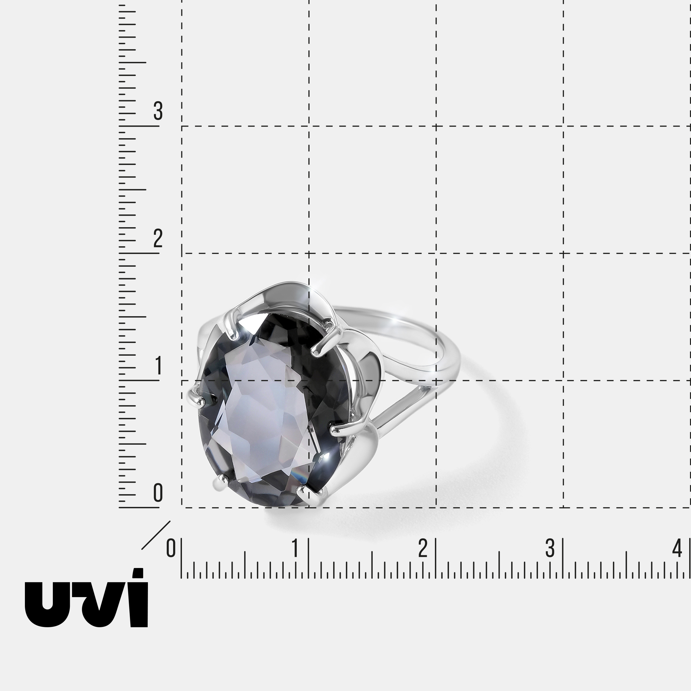 Серебряное кольцо с горным хрусталем