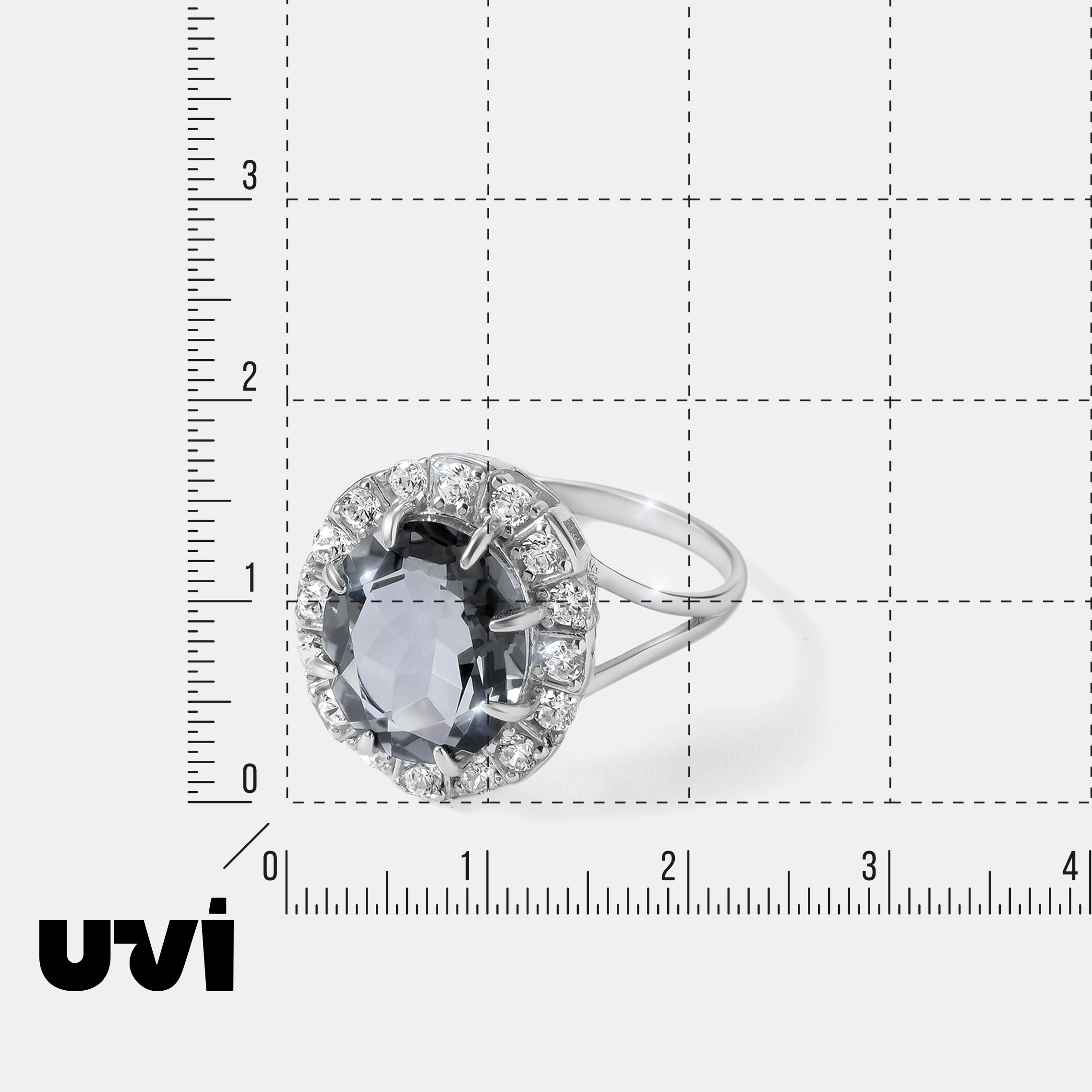 Серебряное кольцо с горным хрусталем