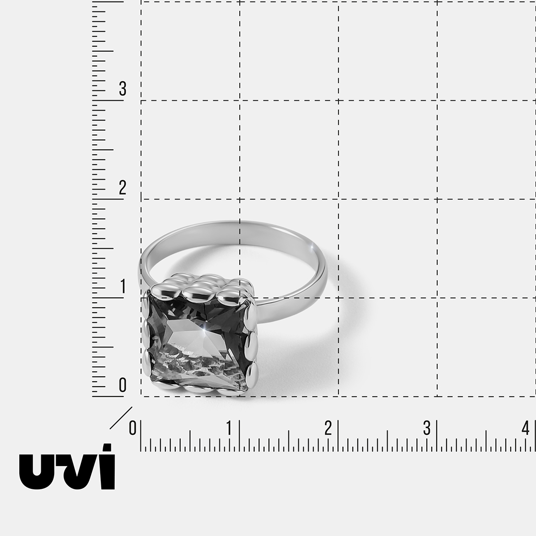 Серебряное кольцо с горным хрусталем