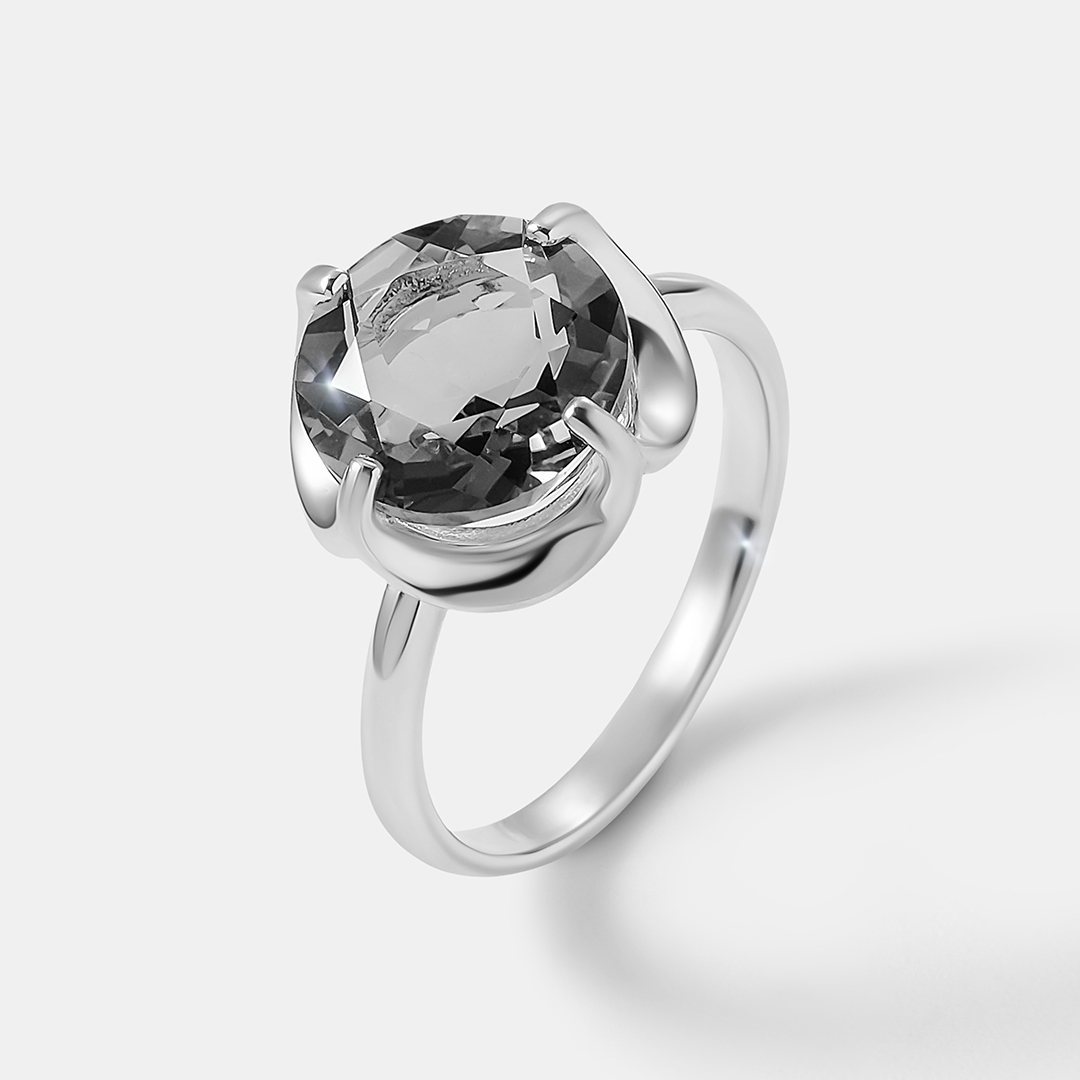 Серебряное кольцо с горным хрусталем