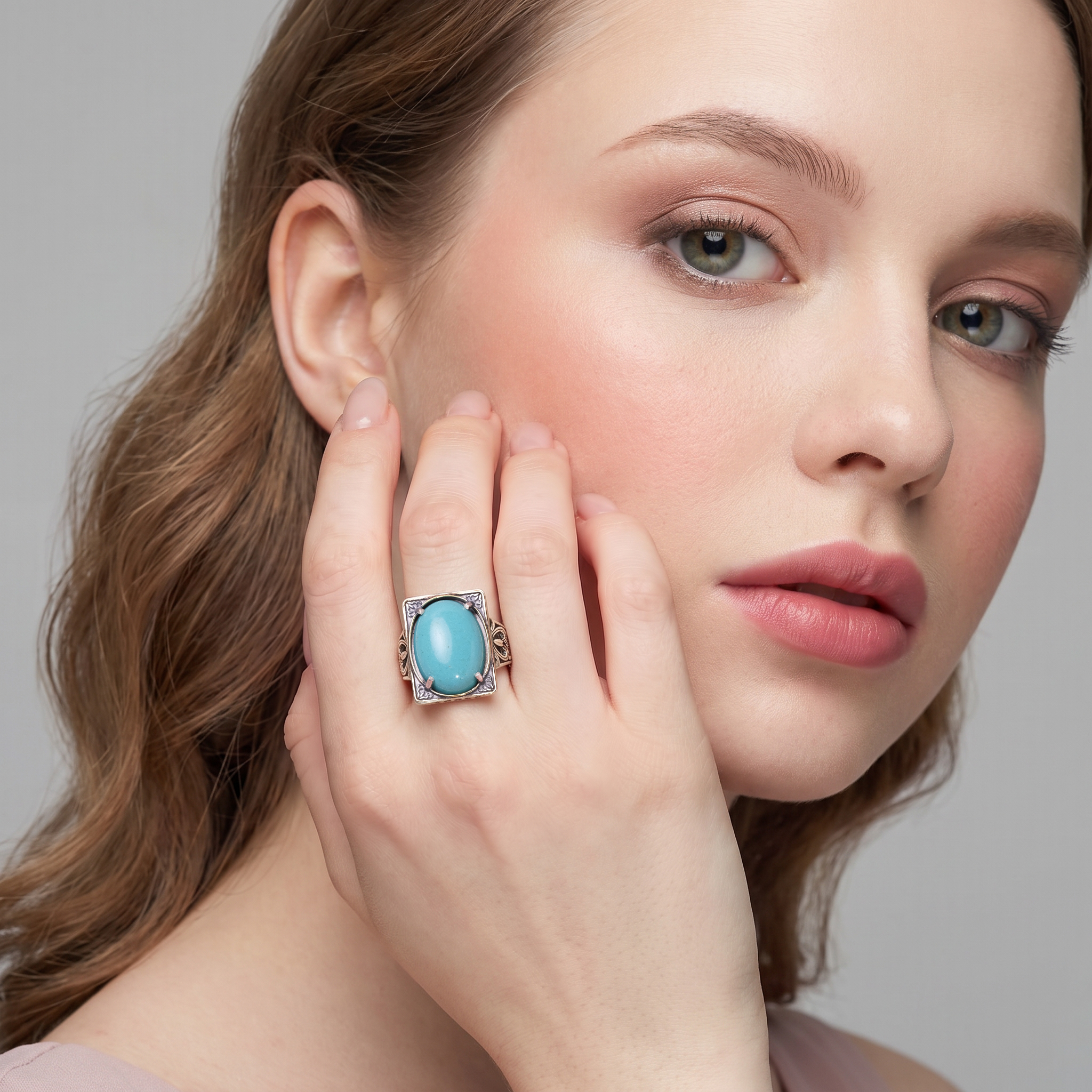 Серебряное кольцо с бирюзой