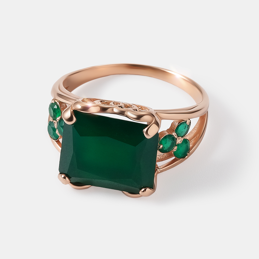 Серебряное кольцо с агатами