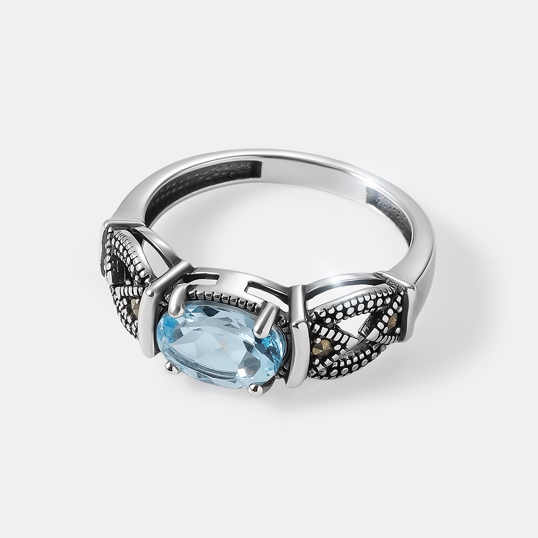 Серебряное кольцо с топазом