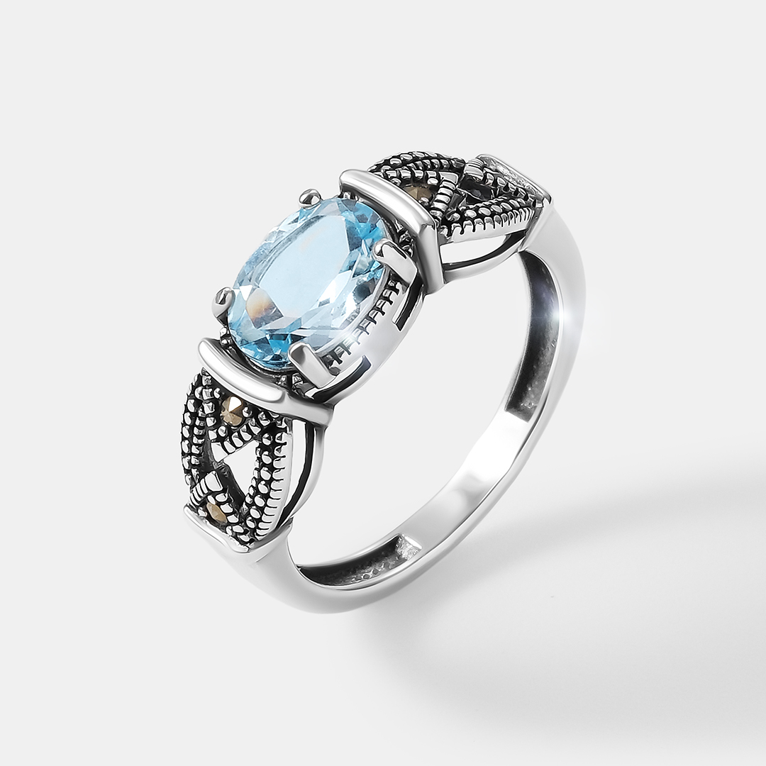Серебряное кольцо с топазом