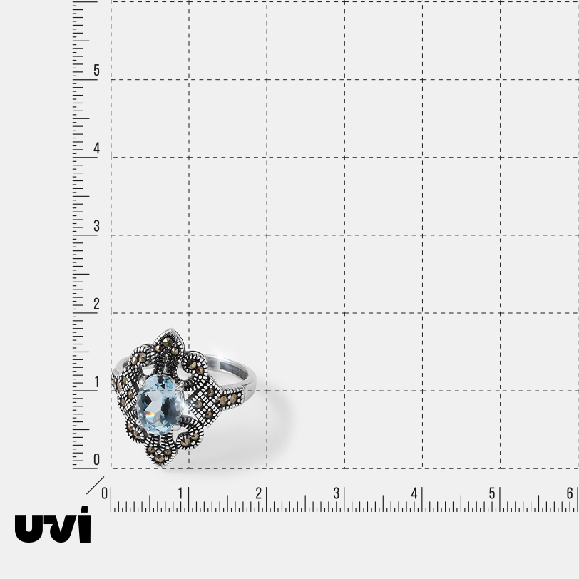 Серебряное кольцо с топазом