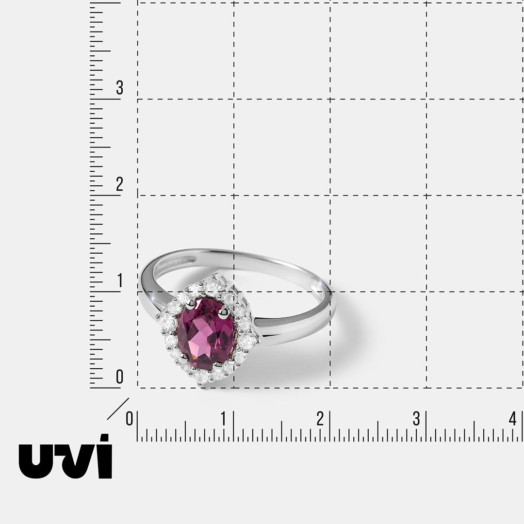 Серебряное кольцо с гранатом Умбалит
