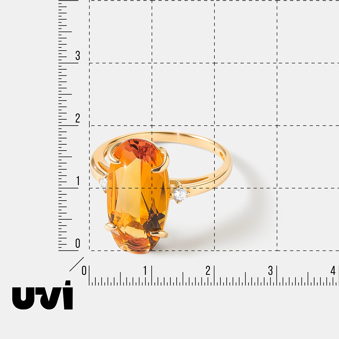 Серебряное кольцо с цитрином