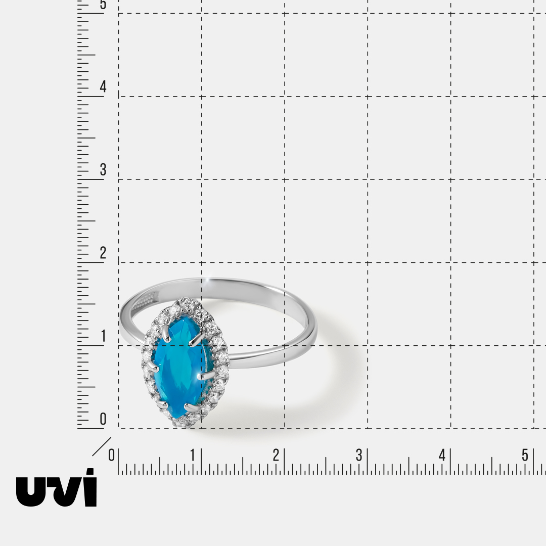 Серебряное кольцо с голубым опалом