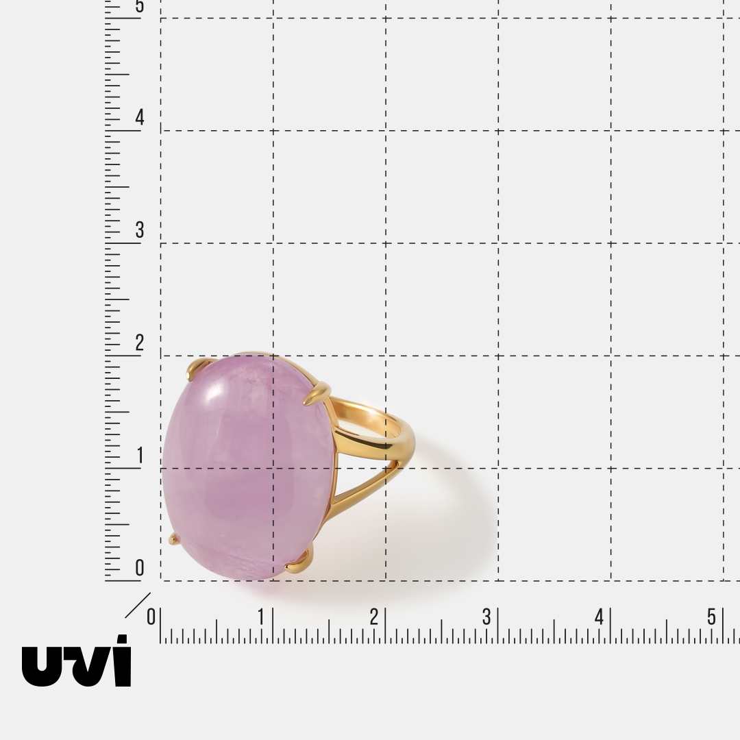 Серебряное кольцо с кунцитом