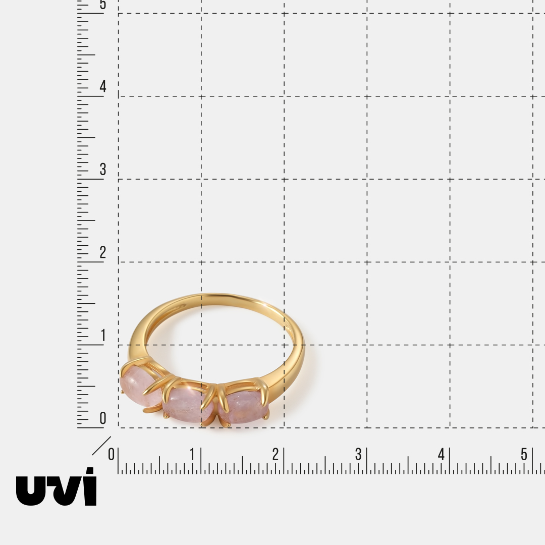 Серебряное кольцо с кунцитами