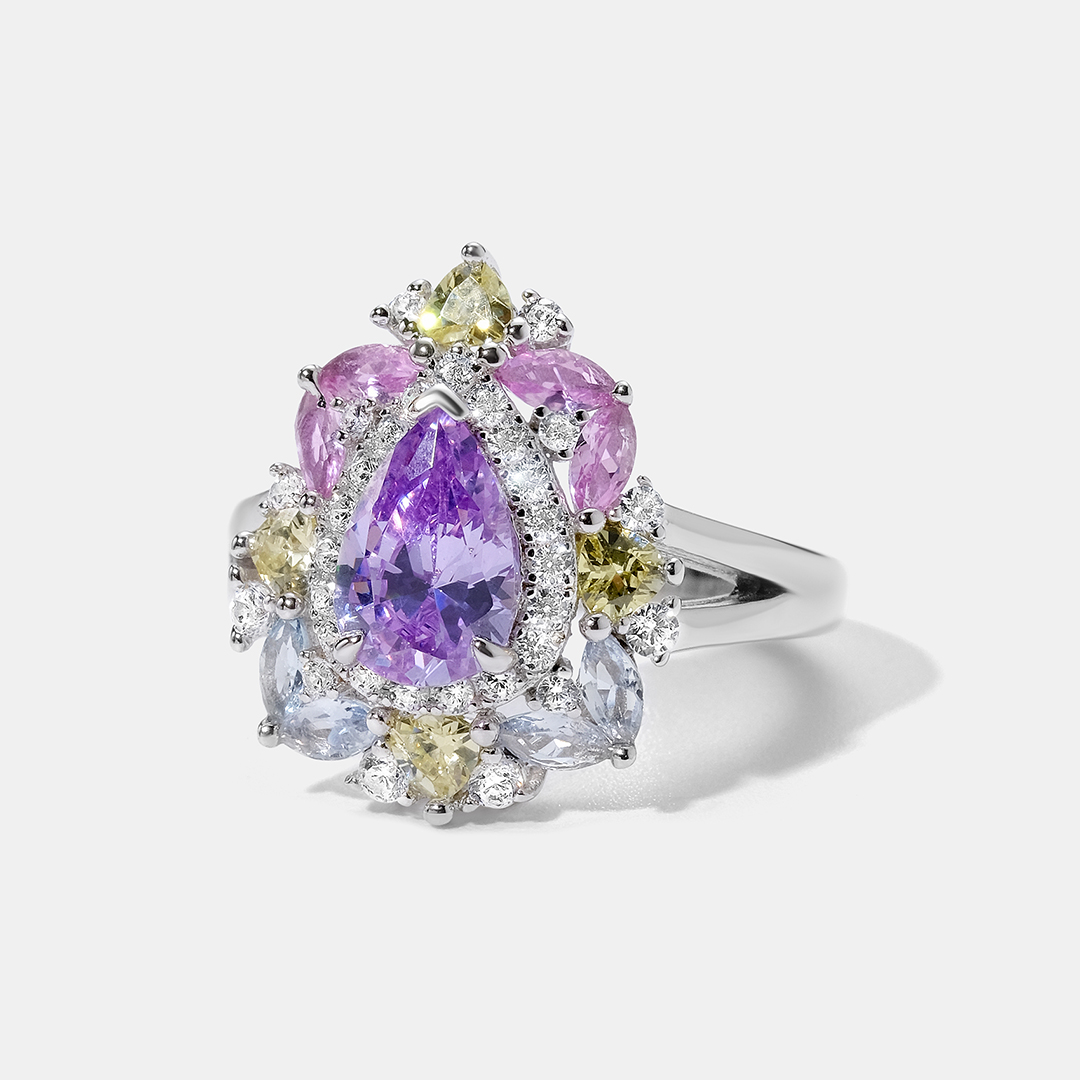 Серебряное кольцо с кубическим цирконием