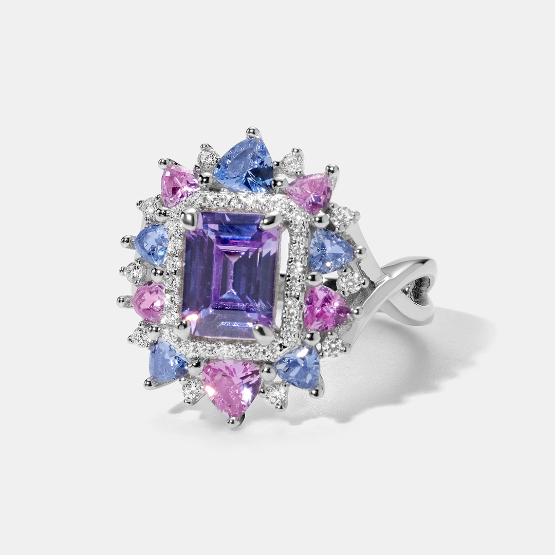 Серебряное кольцо с кубическим цирконием