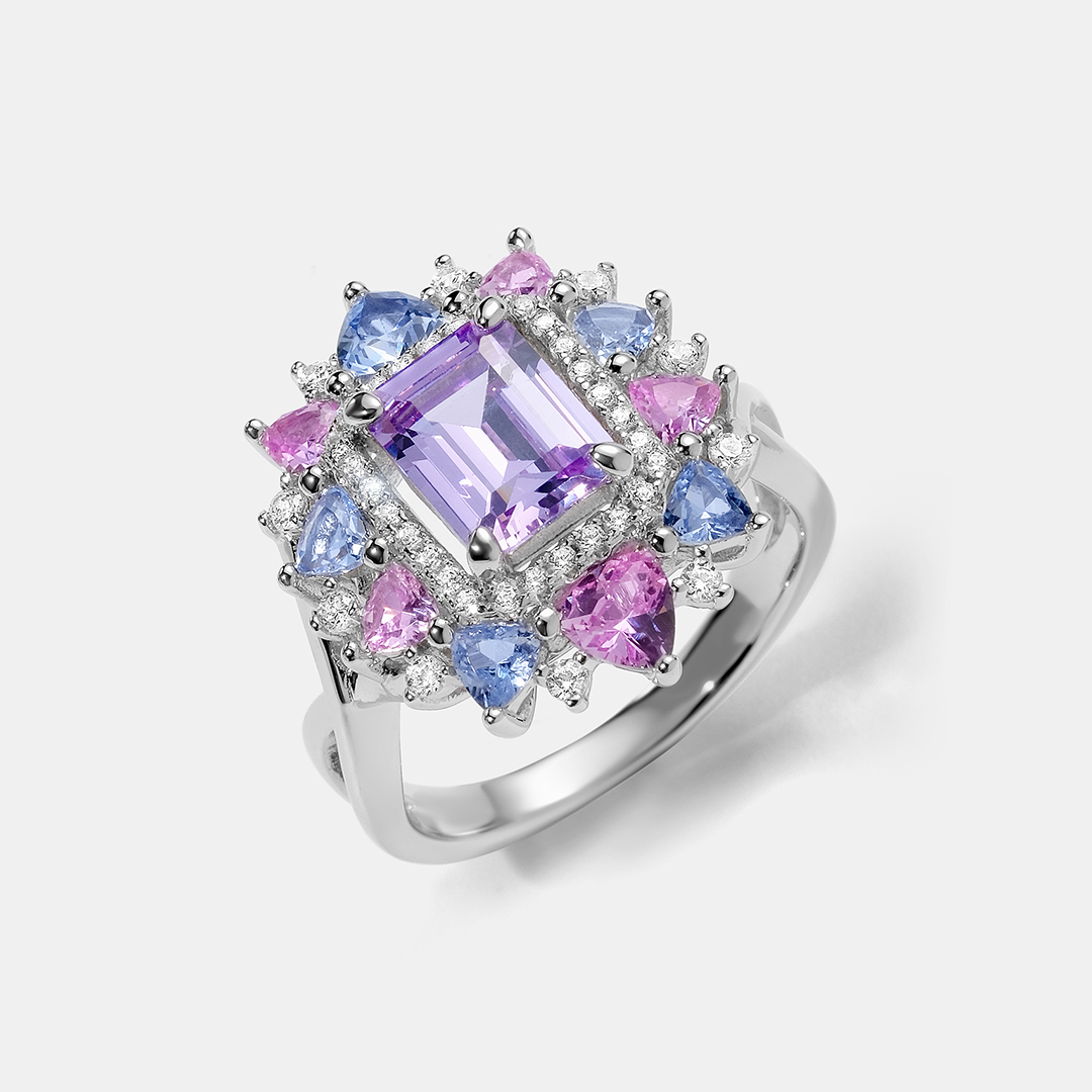 Серебряное кольцо с кубическим цирконием