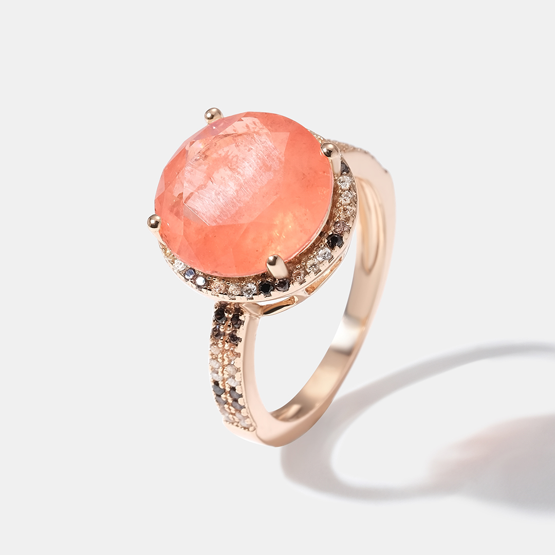 Серебряное кольцо с горным хрусталем