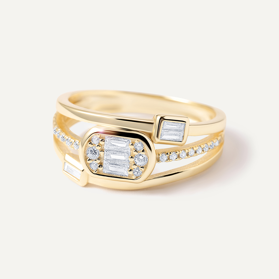 Серебряное кольцо с кубическим цирконием