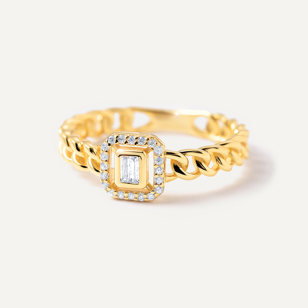 Серебряное кольцо с кубическим цирконием