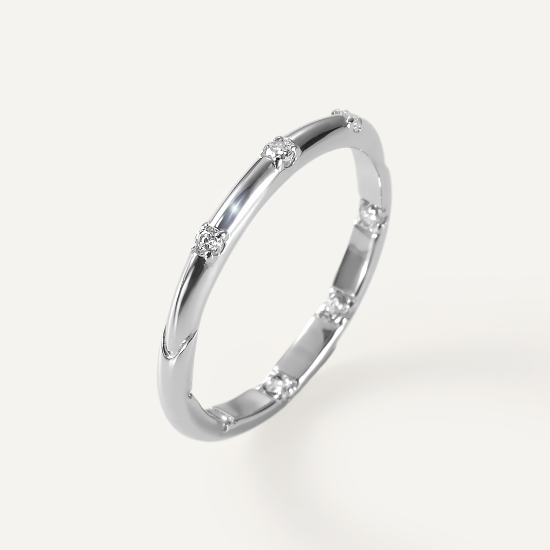 Серебряное кольцо-трансформер с фиолетовым муассанитом 2 в 1