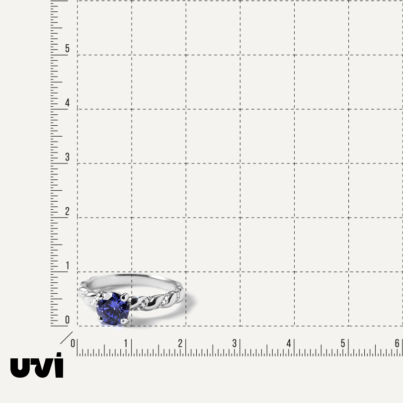 Серебряное кольцо с фиолетовым муассанитом
