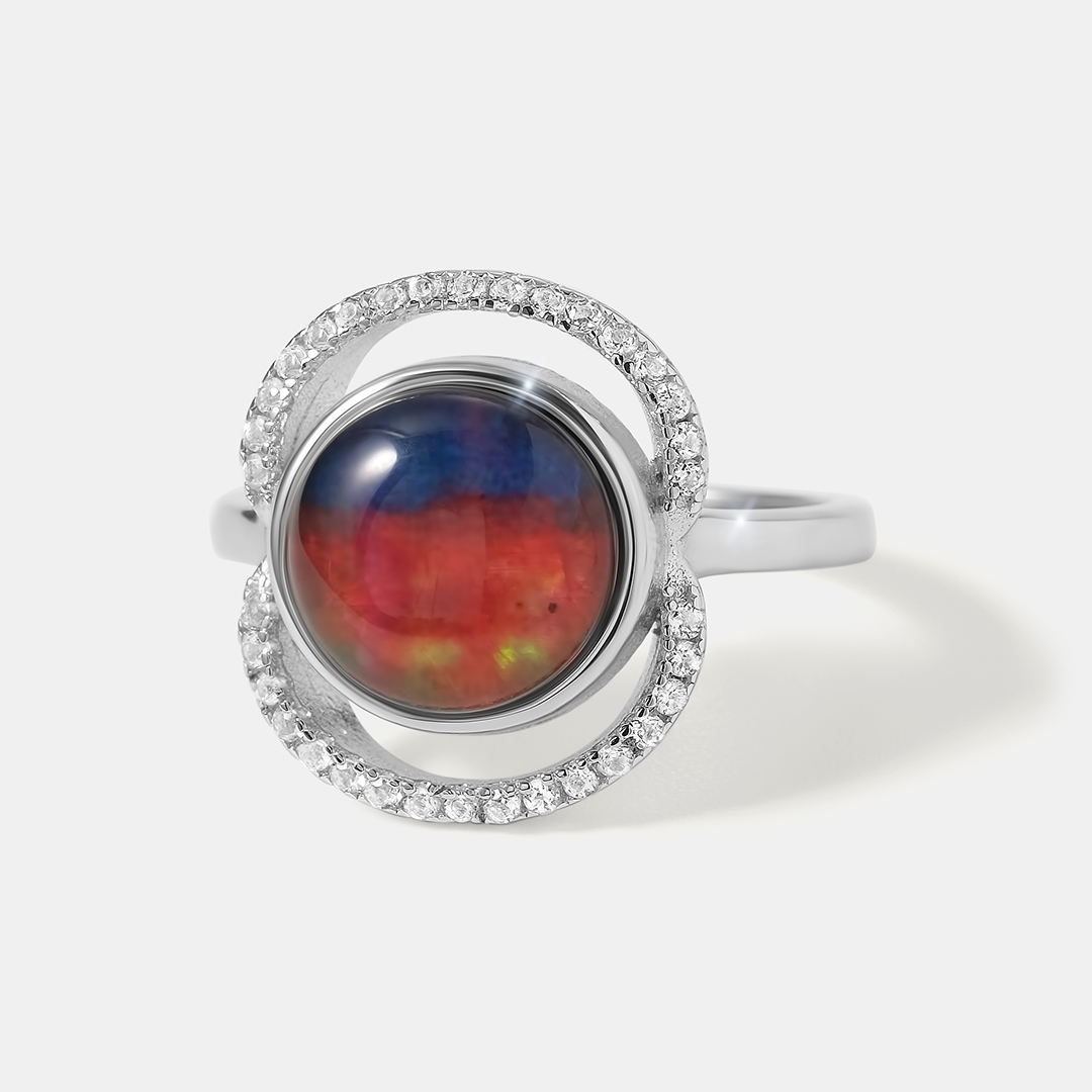 Серебряное кольцо с аммолитом