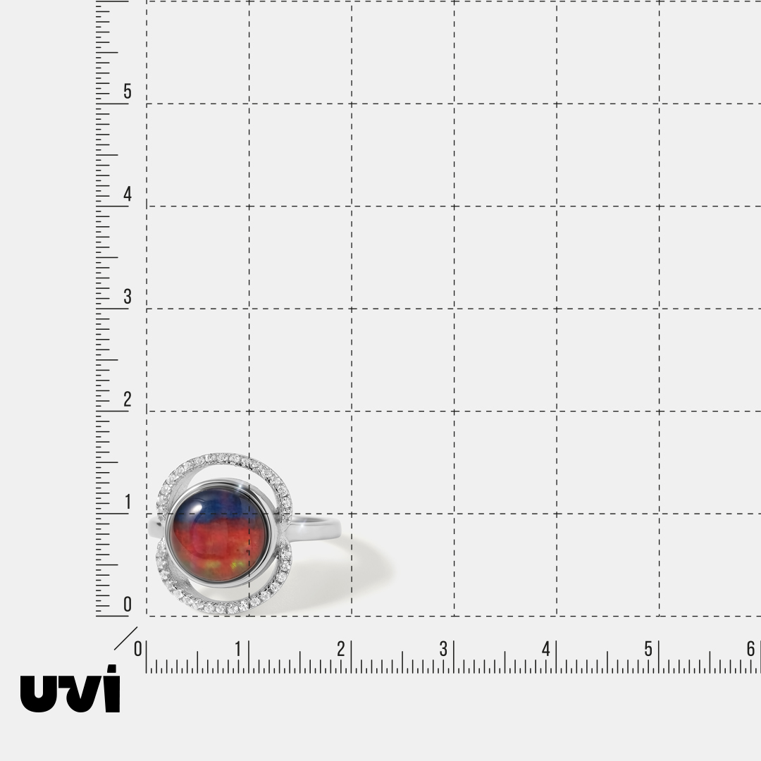 Серебряное кольцо с аммолитом