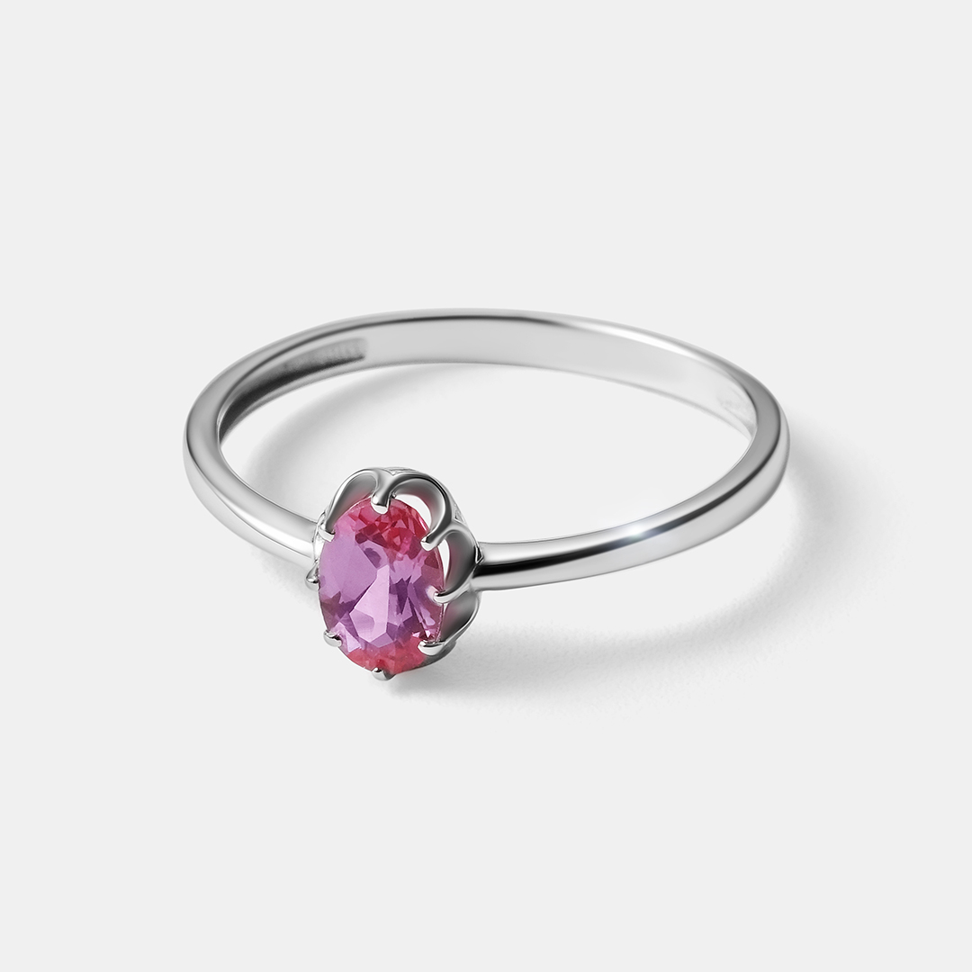 Серебряное кольцо с александритом Чохральского
