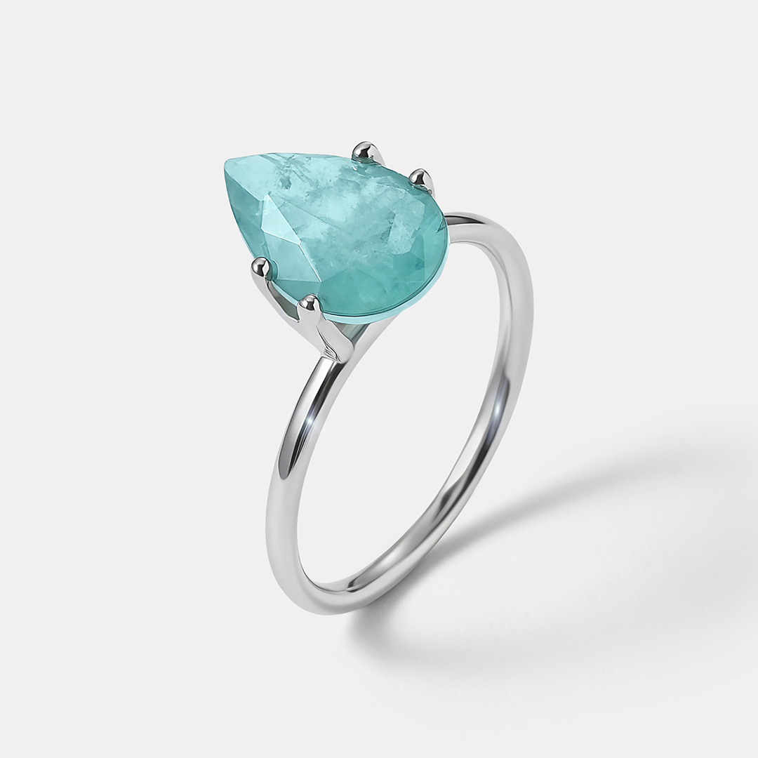 Серебряное кольцо с горным хрусталем
