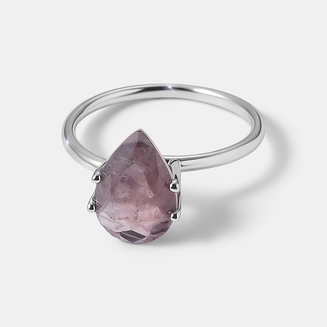 Серебряное кольцо с горным хрусталем